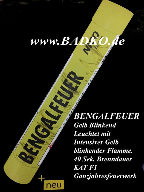 Bengalfeuer Bengalo Bengalos Gelb von Nico Feuerwerk